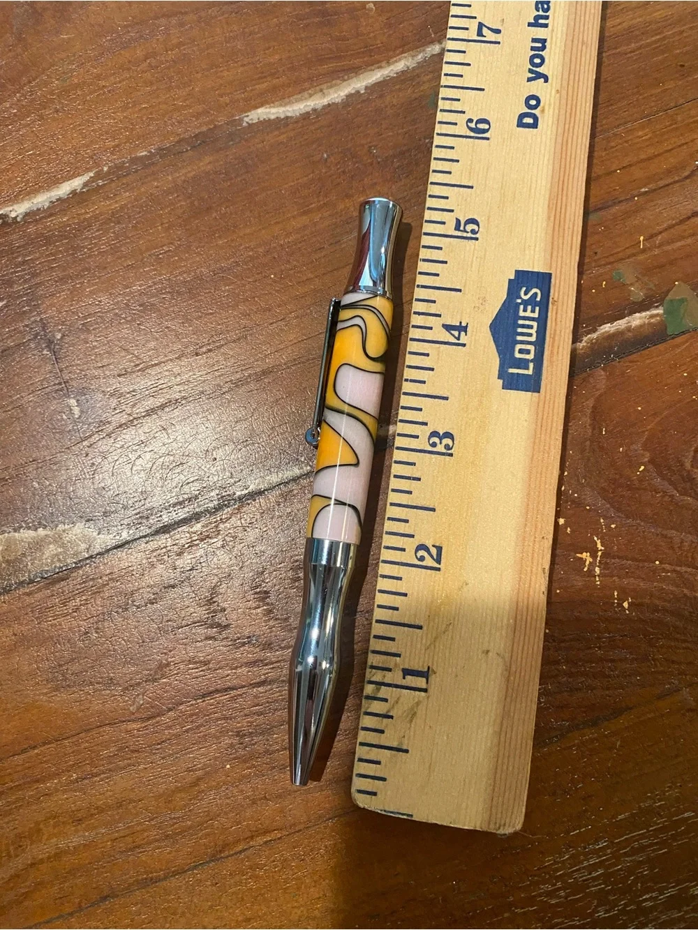 Handcrafted Conklin Yellowstone Ballpoint Pen- Yellow Swirl